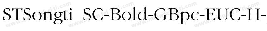 STSongti SC-Bold-GBpc-EUC-H字体转换